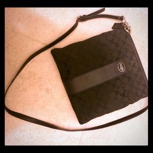Coach black crossbody purse authentic